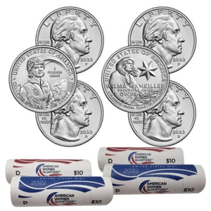 2022 American Women Quarters 2-roll Set - Wilma Mankiller + Sally Ride - Picture 1 of 1