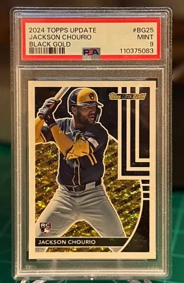 2024 Topps Update Series - Topps Black Gold Jackson Chourio #BG-25 (RC) PSA 9 - Image 1 of 2