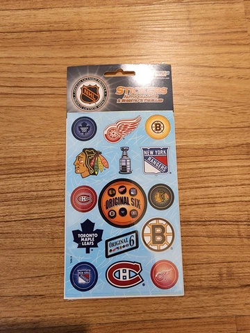 NHL Stickers Original Six Sandylion Hockey 2 Sheets Blackhakws Bruins Redwings Cover