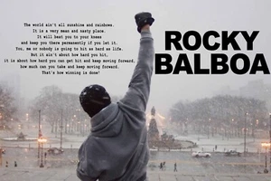 IMAGEN TIME4 ROCKY BALBOA BOXER IMÁGENES LIENZO CITA INGLÉS (120x80cm) - Imagen 1 de 4