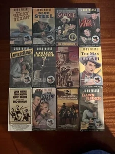 Bundle 12 New John Wayne Films Movies On VHS Cassette Tape Job Lot SEALED - Picture 1 of 2