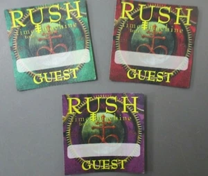 Rush satin backstage passes 3 squares Time Machine 2011 Tour ! - Picture 1 of 1