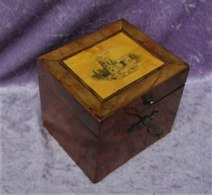 Antike kleinere Schatulle aus Biedermeierzeit um 1840 - Bild 1 von 12