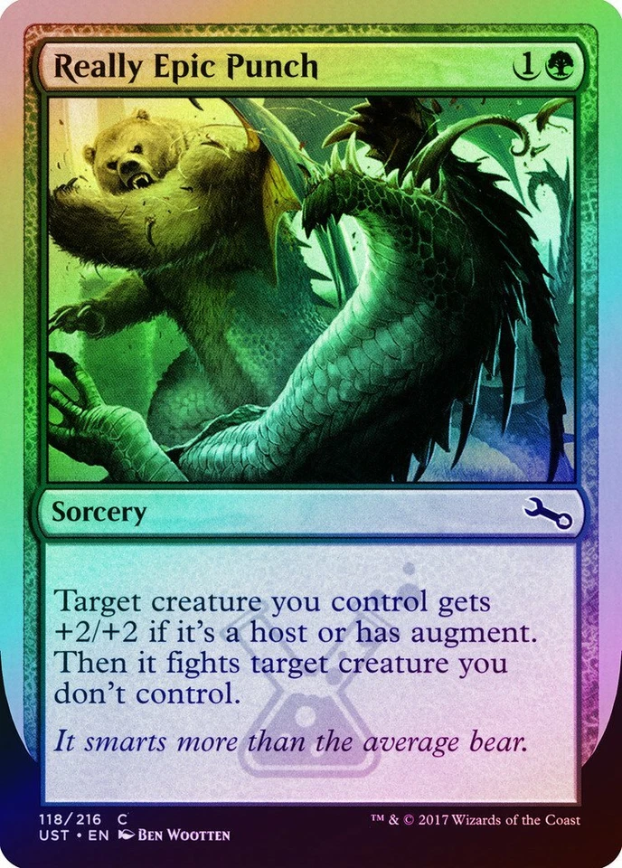 Really Epic Punch FOIL Unstable NM Green Common MAGIC GATHERING CARD ABUGames - Image 1 of 1
