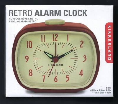 Kikkerland Red Classic Alarm Clock Standard Desk Clock - Image 1 of 4