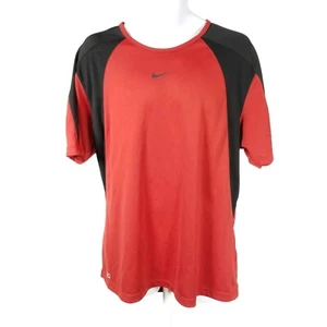 Nike Performance Athletic T Shirt Mens XL Short Sleeve Red Black Pullover - Picture 1 of 10