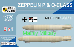 Mark I Models 1/720 Zeppelin P & Q-class 'Night Intruders' (2 in 1)