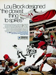 Lou Brock St Louis Cardinals Vintage 1971 Converse Original Print Ad 8.5 x 11" - Picture 1 of 8