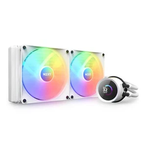 NZXT Kraken 280 RGB 2x140mm AiO Liquid CPU Cooler - Matte White - Picture 1 of 2