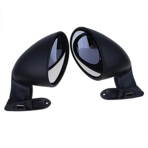 2x/Pair Universal Car Auto Rear Side View Mirror Exterior Mrrior Assembly Black - Picture 1 of 6