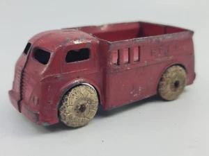 Vintage Barclay Red BEER TRUCK 1940s No. 376 DIE CAST Rubber Tires Original - Picture 1 of 10