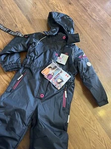 SZ 4 PREMONT CANADIAN CANADA BLACK REFLECTIVE SNOWSUIT JACKET WATERPROOF WIND - Picture 1 of 19