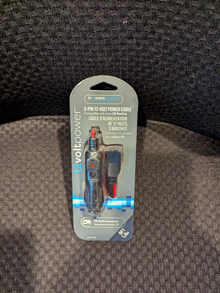 Power Comm 215-57100 12V Power Cord For 3-Pin CB Radios - Image 1 of 1