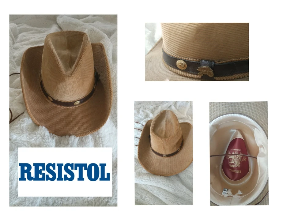 Sombrero de Vaquero Resistol Autoconformable Rancho Pana 7-1/4 Hecho en EE. UU. Beige Tostado Foto 1 de 4