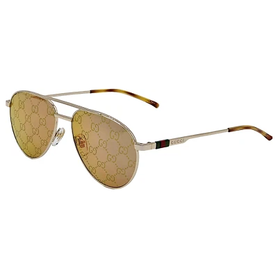 GUCCI GG1679S-002 Shiny Gold / Yellow GG Logo Tinted Sunglasses - Image 1 of 4