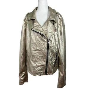 GEBRAUCHT - Forever 21 Motorradjacke Übergröße Metallic - Bild 1 von 3