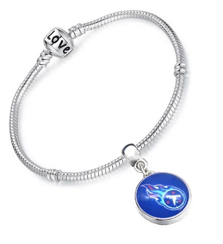 Tennessee Titans Womens Sterling Silver Snake Link Bracelet Football Gift D13 Cover