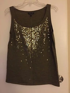 NWT Eileen Fisher Scoopneck Shell Merino Wool with Sequins $188 - M - Picture 1 of 4