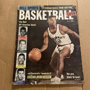 1959 Dell Basketball magazine Oscar Robertson Cincinnati Bearcats Jerry West - Picture 1 of 13