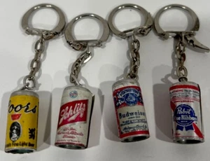 Vintage 70s Pabst Blue Ribbon Beer Beer Can Keychain “YOUR CHOICE-$8.88 Each - Picture 1 of 4