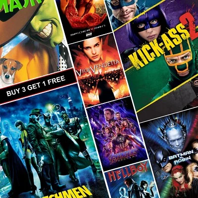 Best Comic Book Movie Posters A4 A3 HD Gloss Prints Art Marvel Endgame Hellboy - Image 1 of 3