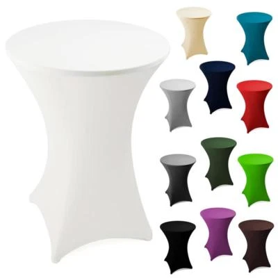 Stehtischhusse Stretch Stehtisch Ø 60 cm Husse Tisch Hussen Bistrotisch Uni