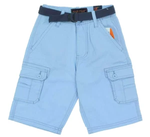 Wearfirst Boys Stretch Cargo Shorts with Belt ( LT BLUE, 8 ) NWT - Picture 1 of 1