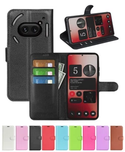 New Leather wallet stand flip Cover Skin Phone Case For Nothing Phone 2A PLUS - Picture 1 of 26