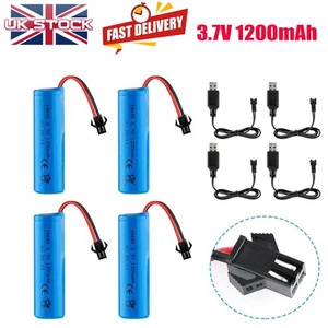1S 3.7V 1200mAh Lipo Battery with USB Charger Cable for RC Car Vehicle Boat - Picture 1 of 22