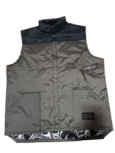 Troll Co Redford Vest Black & Charcoal Snap Button Sleeveless Vest Men's XL NWT - Picture 1 of 6