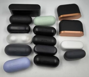 Lot of 15 Sony Earbuds & Charging Cases - For Parts, Not Working - Picture 1 of 8