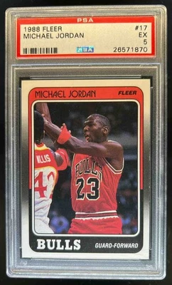 1988-89 Fleer Michael Jordan #17 公牛队 PSA 5 — 第 1/2 张图片