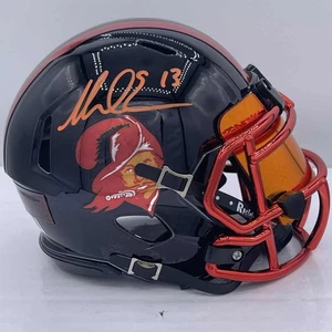 Mike Evans Tampa Bay Buccaneers signed chrome Black mini helmet CHROME DECALS - Picture 1 of 6