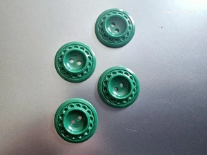 4 Vintage Buttons Green Apparel Mid Century 3/4 Inch - Picture 1 of 1