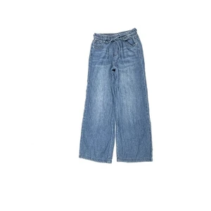 Jeans donna indaco rein pull on elastico in vita coulisse gamba larga taglia 5 blu - Foto 1 di 5