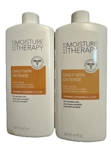 2-Avon Moisture Daily Skin DEFENSE Body Lotion With PUMP 16.9 Fl.oz New Sealed - Picture 1 of 3