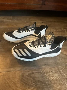Adidas Herren Icon V Bounce Baseball Stollen weiß/schwarz Größe 12 - Bild 1 von 5