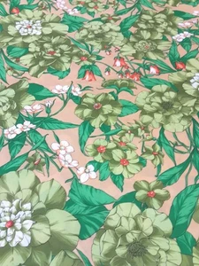 Vtg 1970s Fabric Bright Multicolor Floral Doubleknit Polyester 3 yds x 60 - Picture 1 of 9