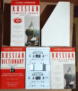 Living Language Serie Russisch Komplettkurs mit 90 Min Kassetten, Wörterbuch - Bild 1 von 2