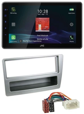 JVC DAB MP3 Bluetooth USB Autoradio für Honda Civic 04-06 silber autom. Klima - Bild 1 von 4