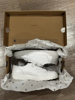 Dr Martens Dante Women’s Size 8 White Leather Lace Up Shoes - Image 1 of 4