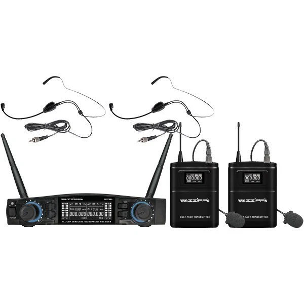 TXZZ584 Zzipp set doppio radiomicrofono wireless UHF 48 ch. archetto lavalier mi - Immagine 1 di 1
