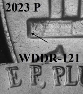 2023 P WDDR-121 New Listing BU Doubled Die Jefferson Nickel DDR Variety - Bild 1 von 6