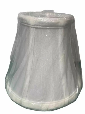 6 nuevas pantallas de lámpara de araña mini clip en campana tapa blanda en crema 5" x 3" x 4,25" Foto 1 de 4