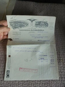 Ancienne Facture Papier à Entête Etablissement A Crespel Lille 1938 - Imagen 1 de 1