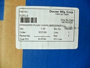 DORNER FUPC-5 STANDARD GLATTE KETTE, mit Reibung oben 5,5 Meter x 5,5 mm Feder - Bild 1 von 6