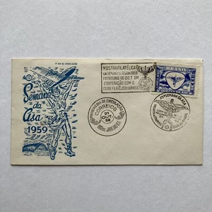 1959 Brazil Stamp Semana da Asa Week of the Wing Brazil First Day Cover 10-21-59 - Picture 1 of 4