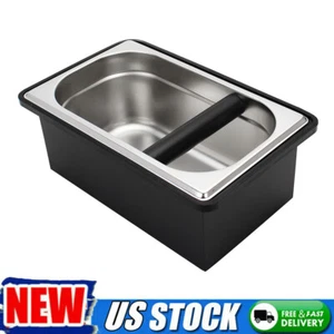 Caja de golpe de espresso con soporte de acero y anillo de goma reducción de ruido discos de café con - Imagen 1 de 12