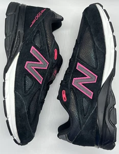 New Balance 990v4 Black Pink KJ990RBG Size 5 M NWOB Suede Running ENCAP Classic - Picture 1 of 14