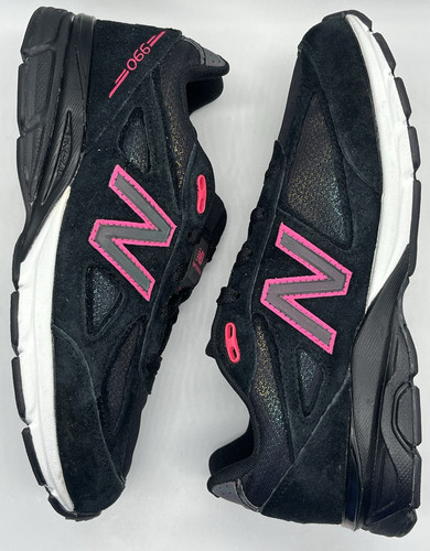 New Balance 990v4 nero rosa KJ990RBG taglia 5 M nuovo senza scatola scamosciato corsa ENCAP classico